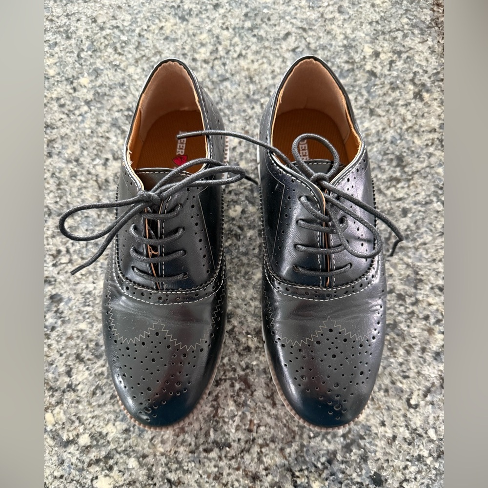 Boys Deer Stags Black Oxfords